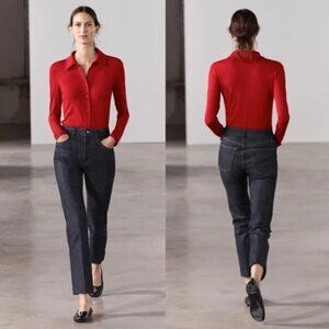 ZW COLLECTION HIGH WAIST CROPPED BOOTCUT JEANS